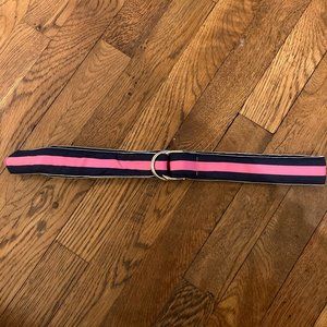 CK Bradley Ribbon Belt (Navy & Pink Stripe)